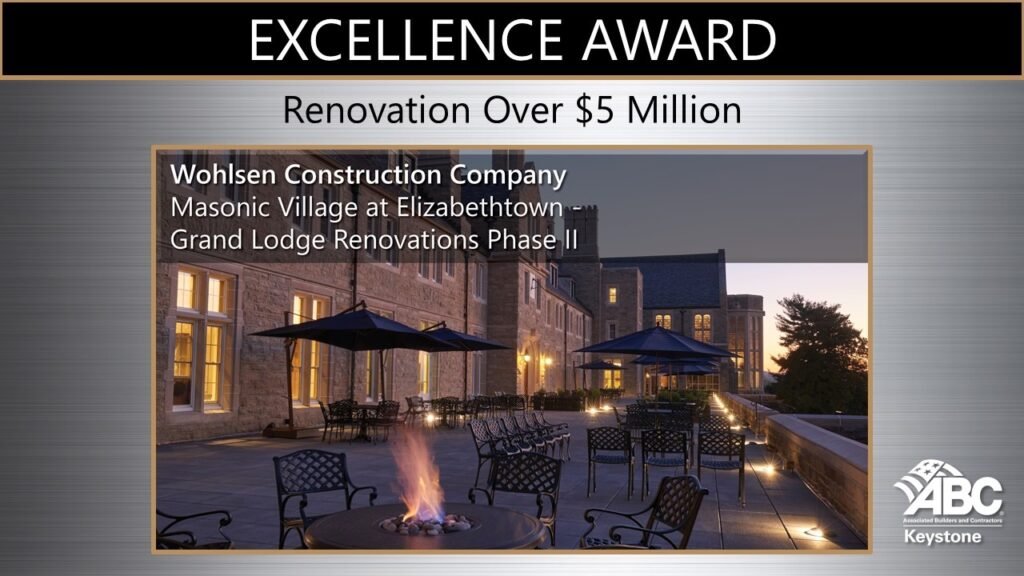 ABC Award Wohlsen Construction Company Masonic Village Elizabethtown